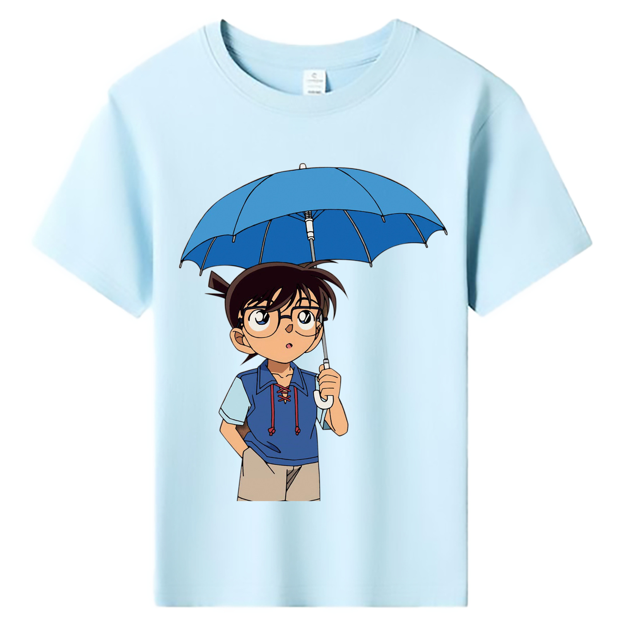 （画像用） 名探偵コナン 江戸川 コナン Detective Conan Conan Edogawa 綿100％キッズTシャツ（フロントプリント）